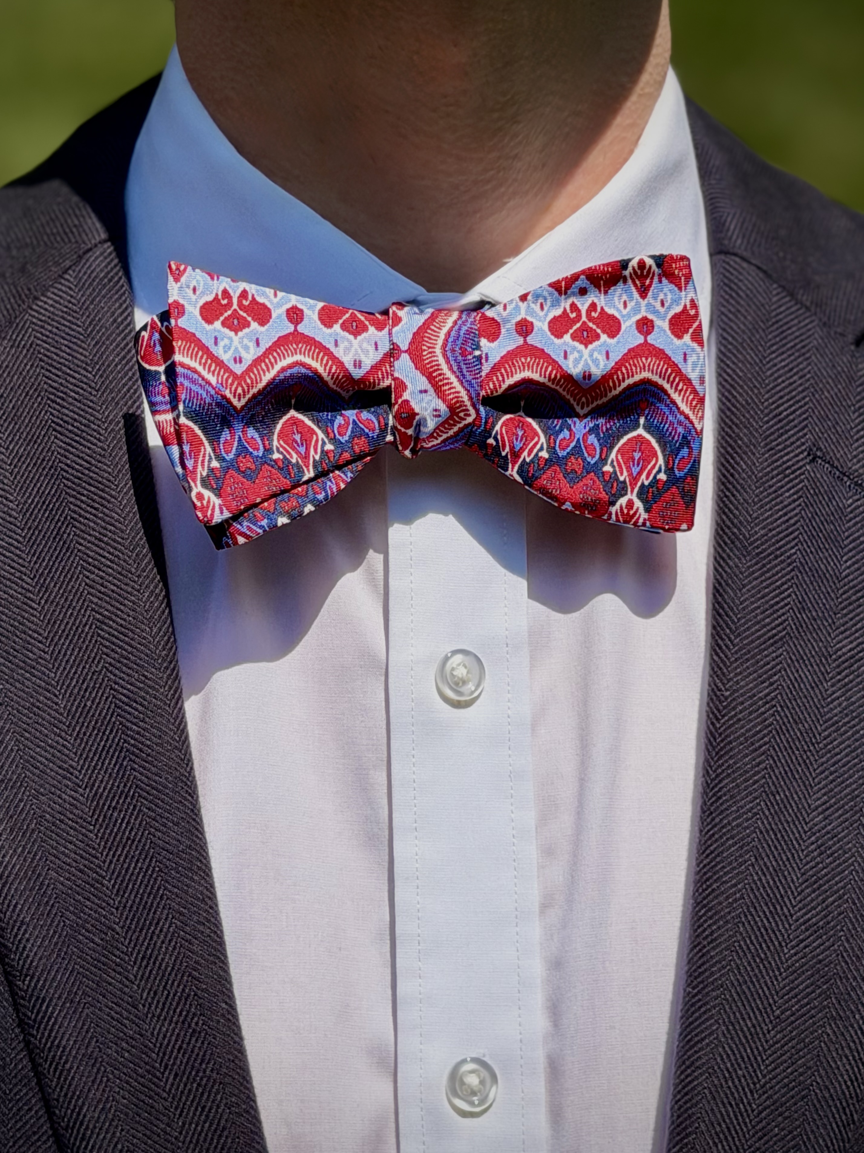 Red Ikat Bowtie, No. 02.I