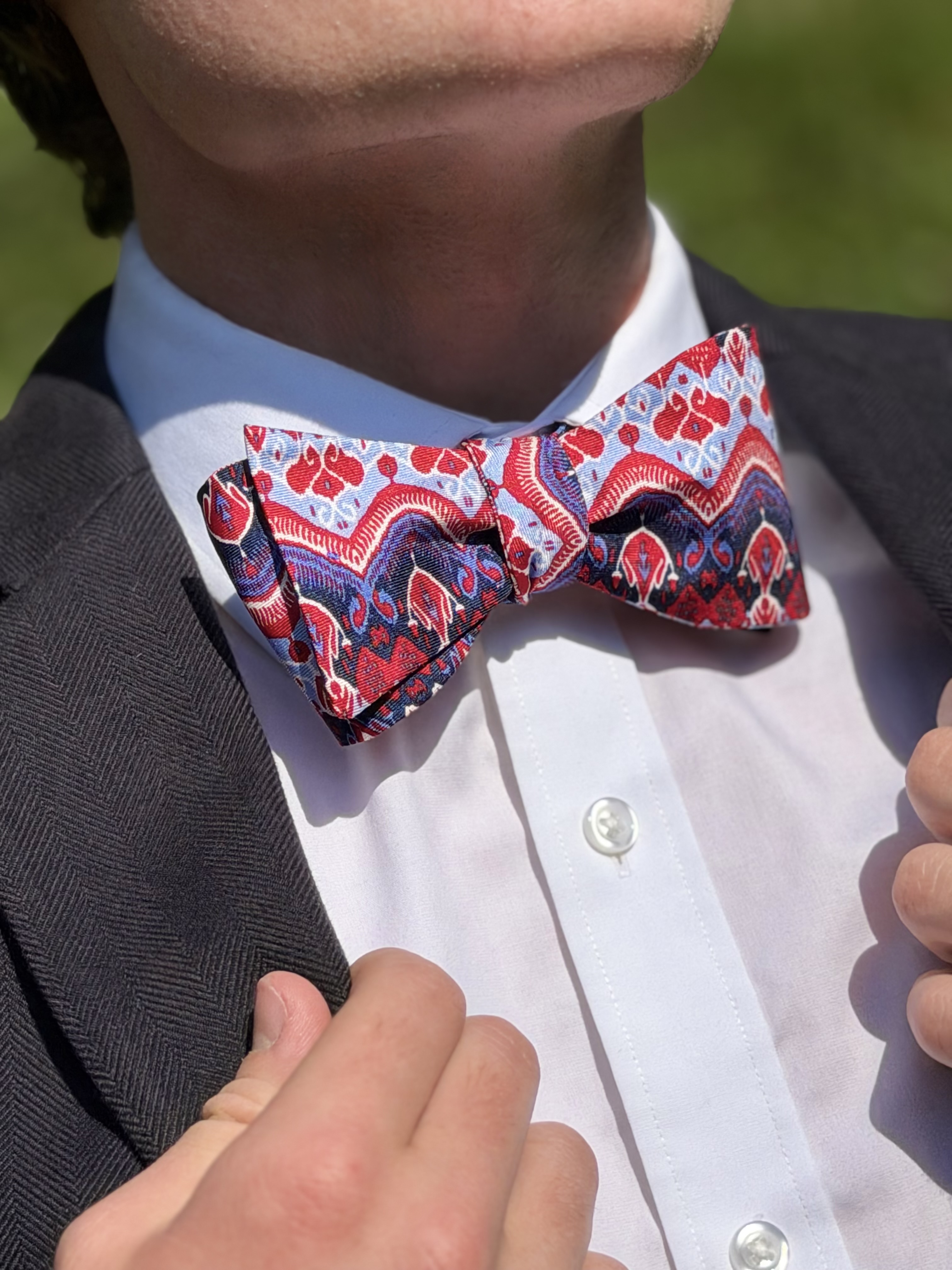 Red Ikat Bowtie — Studio