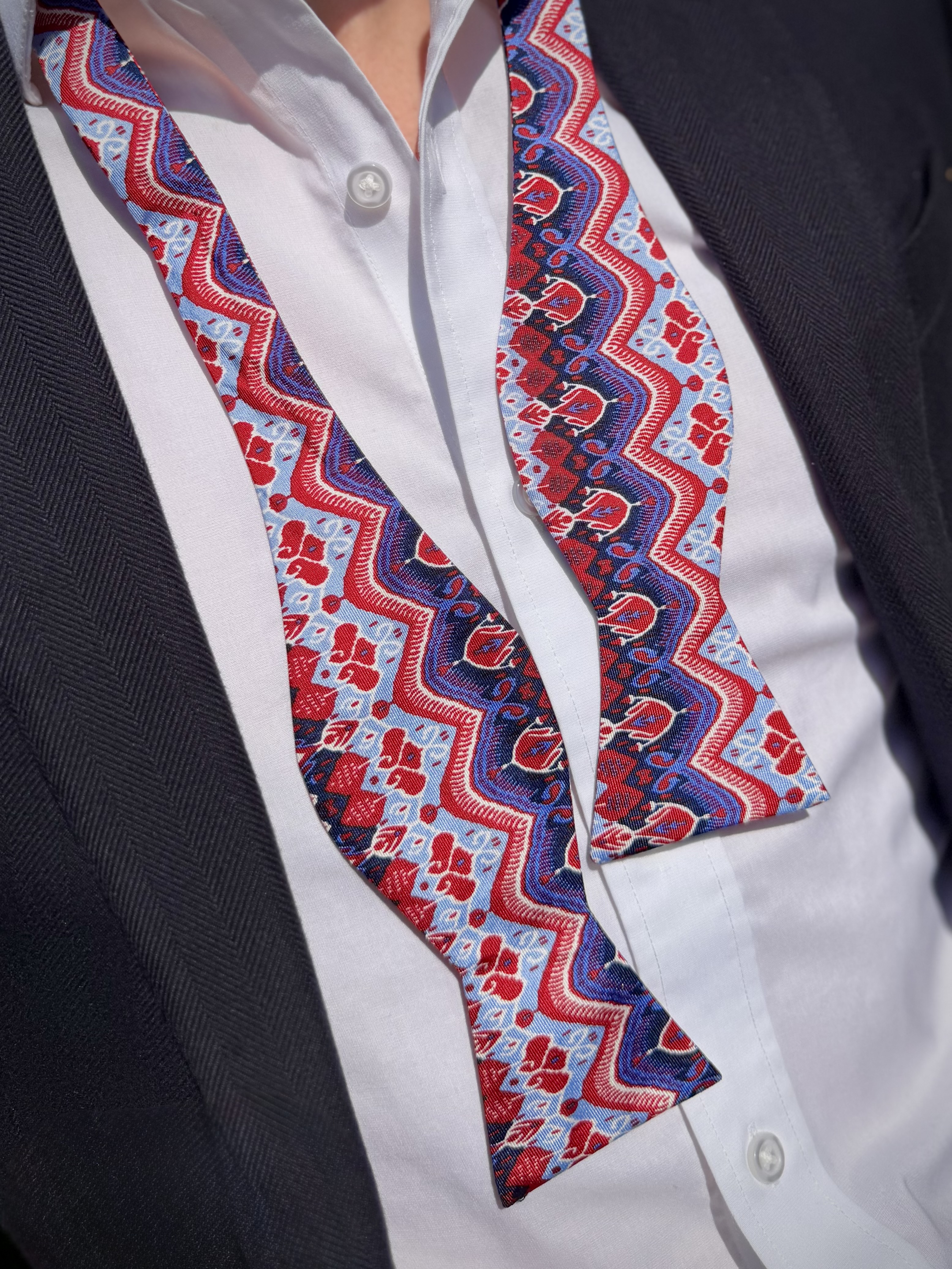 Red Ikat Bowtie