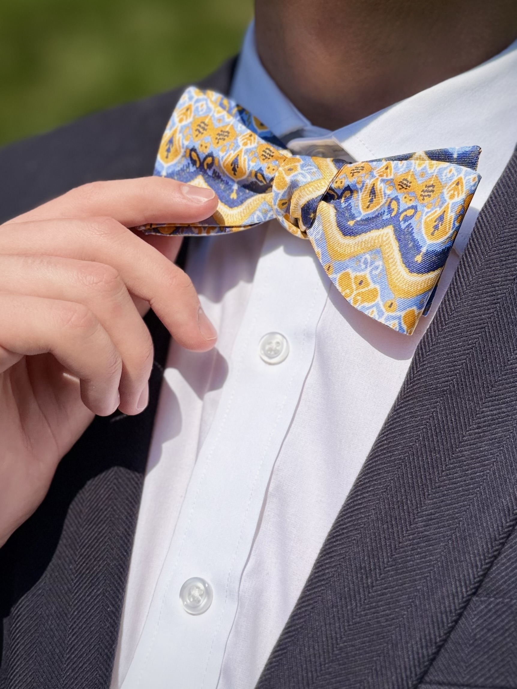 Yellow Ikat Bowtie — Studio