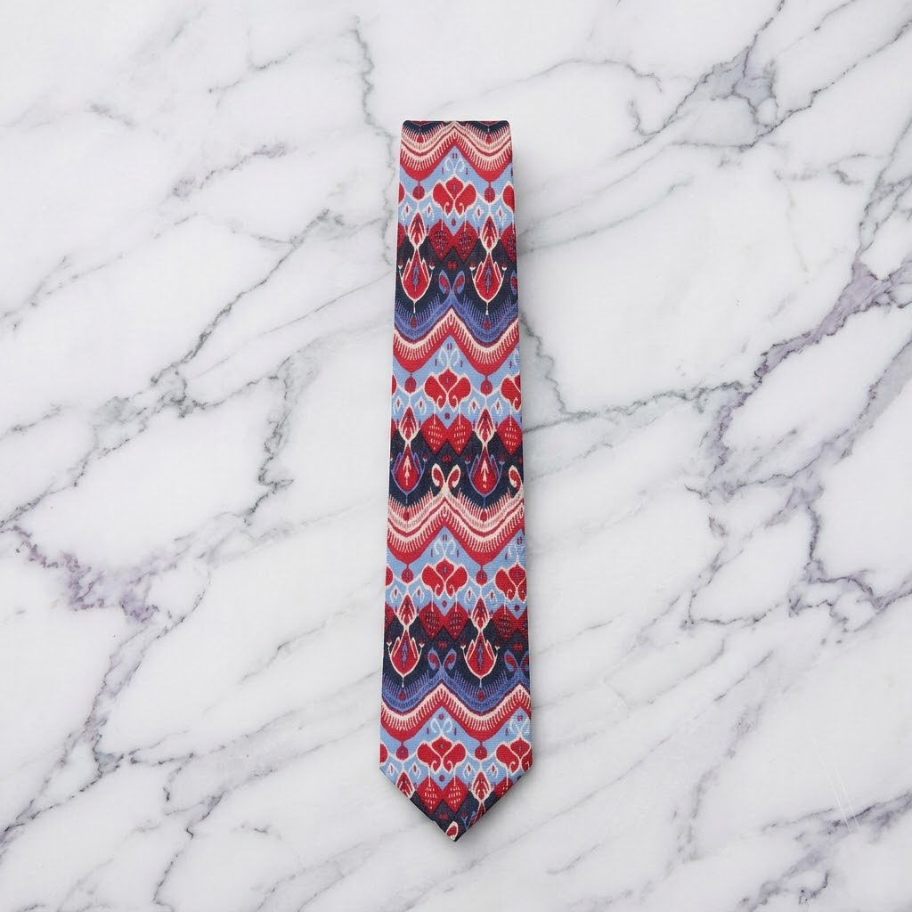 Red Ikat — marble